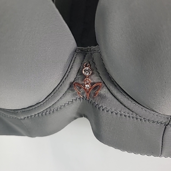 NEW FallSweet Women GreyPadded Push Up Comfort Underwire Hide Back Bulge Bra 36B - Picture 2 of 12